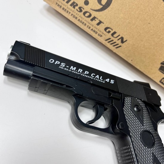 Metāla rotaļu pistole ar lodītēm Airsoft C9 Metāla rotaļu pistole ar lodītēm Airsoft C9
